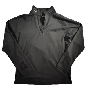 G/Fore Columbine Country Club LS Black 1/4 Zip Mens Medium Sleeve Detail Stretch